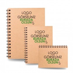 Kraft Metal Spiralli Defter