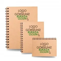 Kraft Metal Spiralli Defter